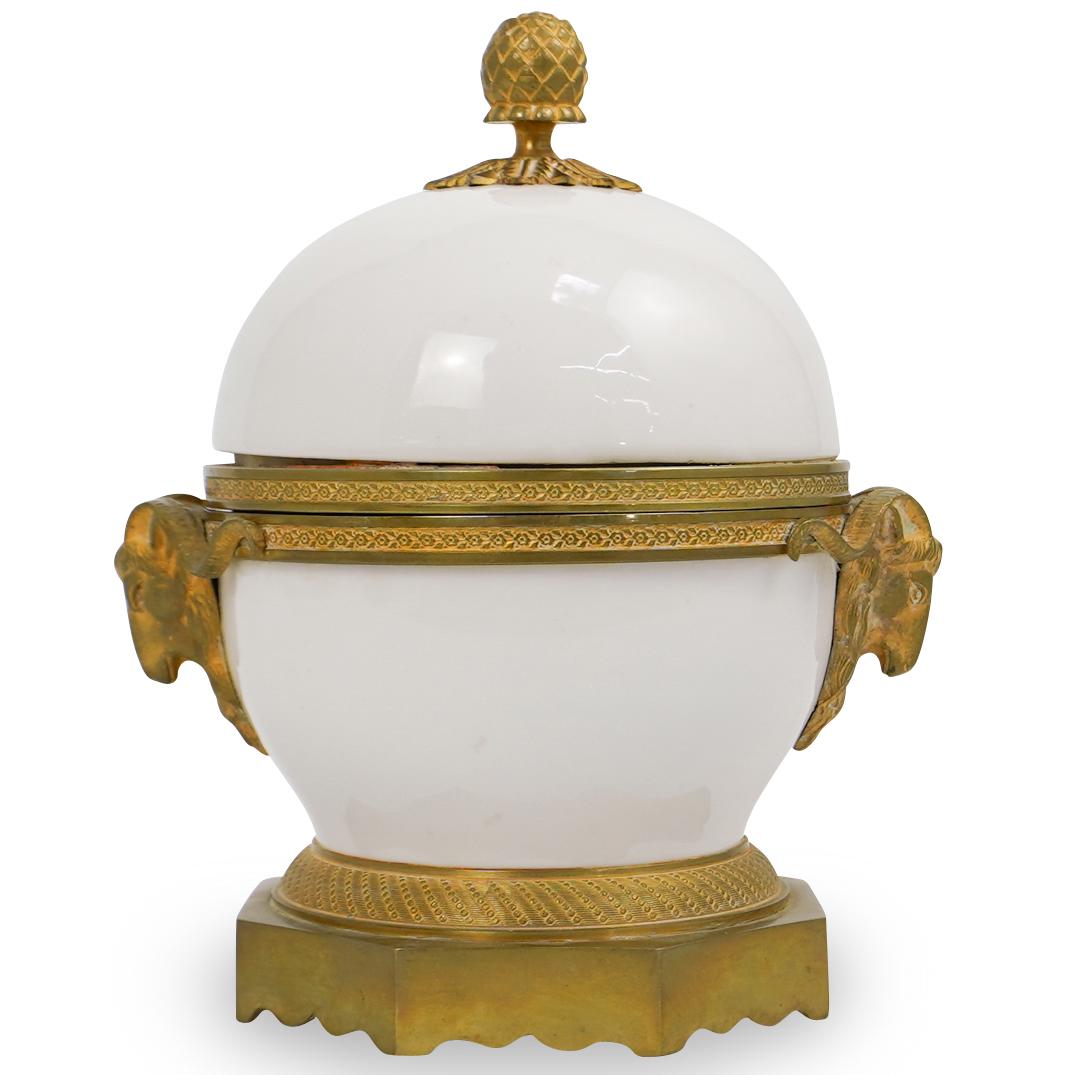 Louis XVI Style Dore Bronze & Porcelain Urn (1 of 4)