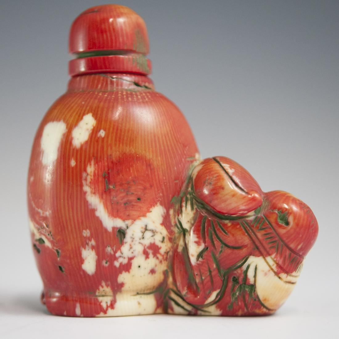 Chinese Figural Coral Snuff Bottle (1 of 8)