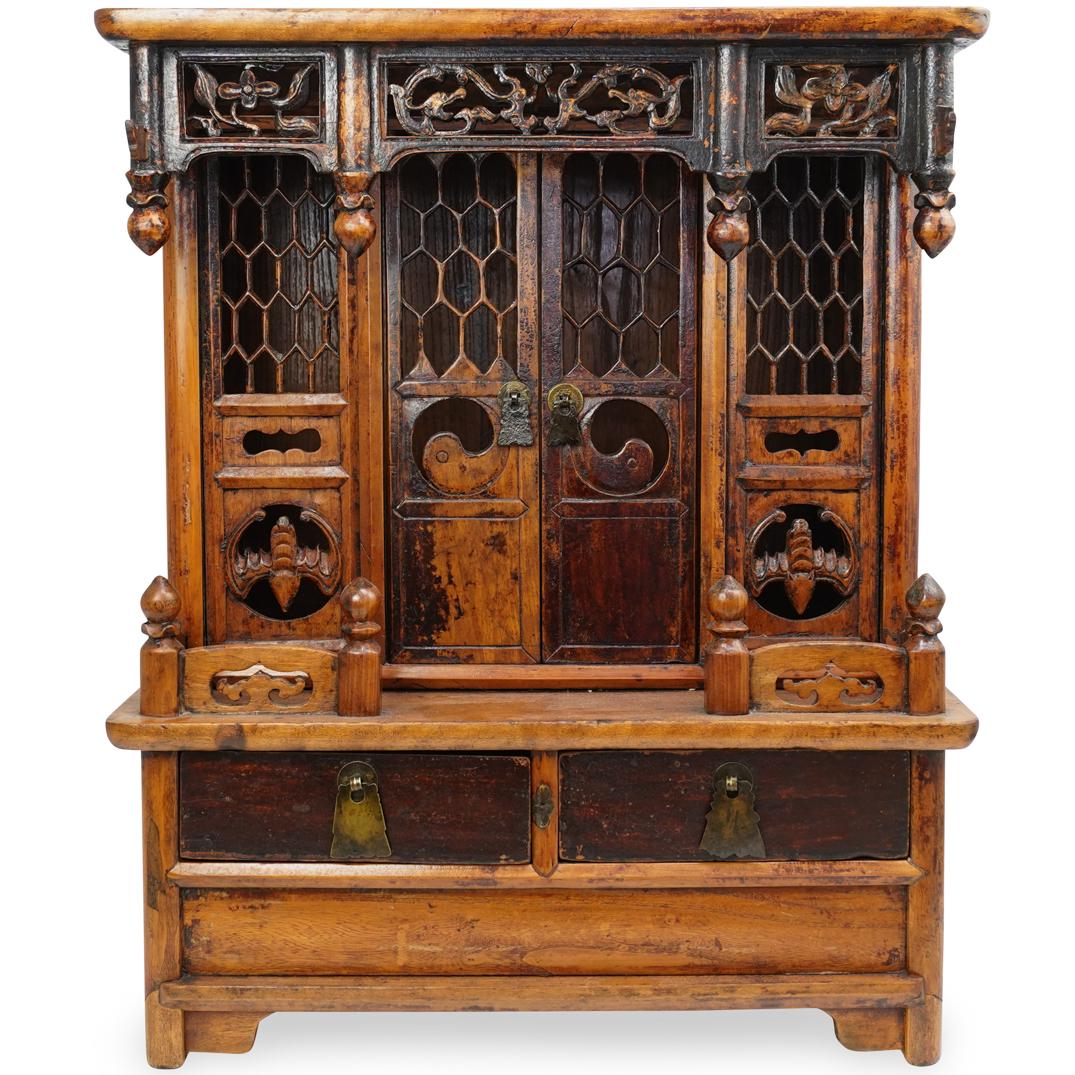 Antique Carved Chinese Altar Cabinet (1 of 6)