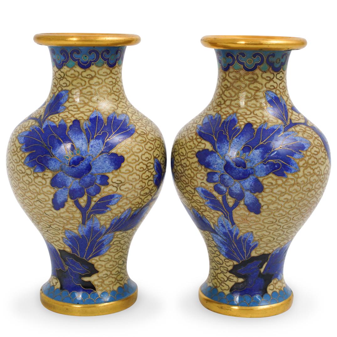Pair Of Chinese Cloisonne Vases (1 of 4)