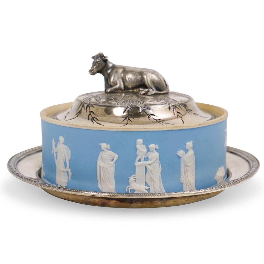 Antique Wedgwood Blue Jasperware Dish (1 of 9)