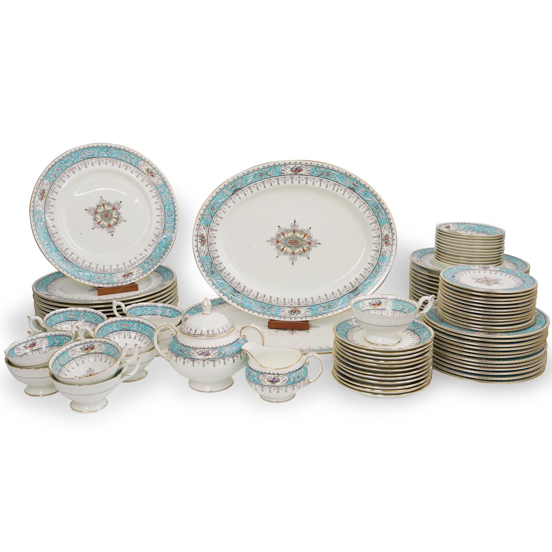 (86 Pc) Montreal Turquoise by Coalport Dinner Service (1 of 9)