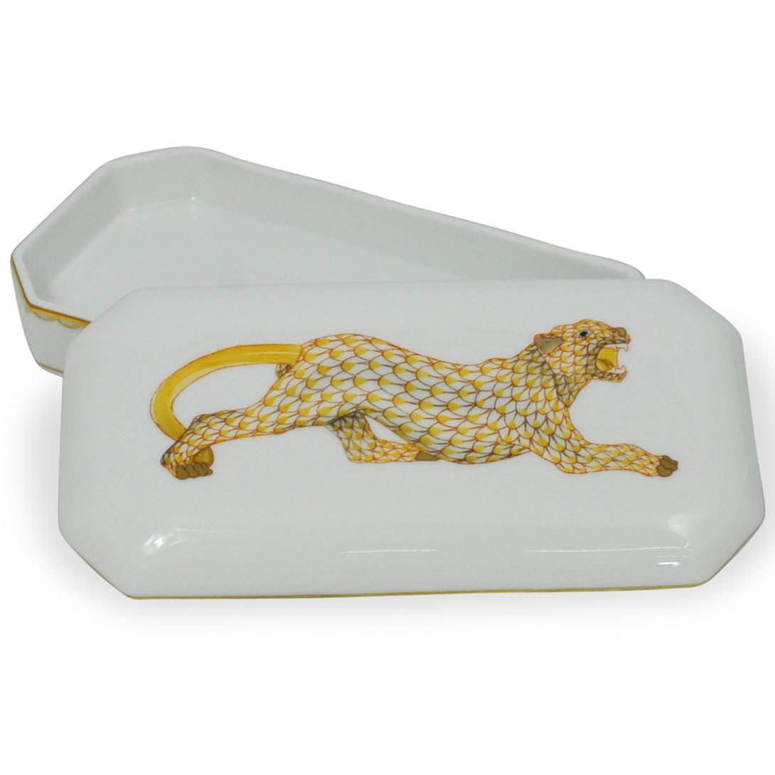 Herend Porcelain Leopard Trinket Box (1 of 4)