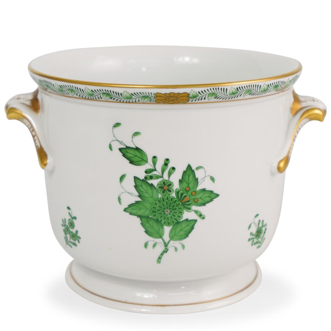 Herend Porcelain "Apponyi Verte" Cache Pot (1 of 5)