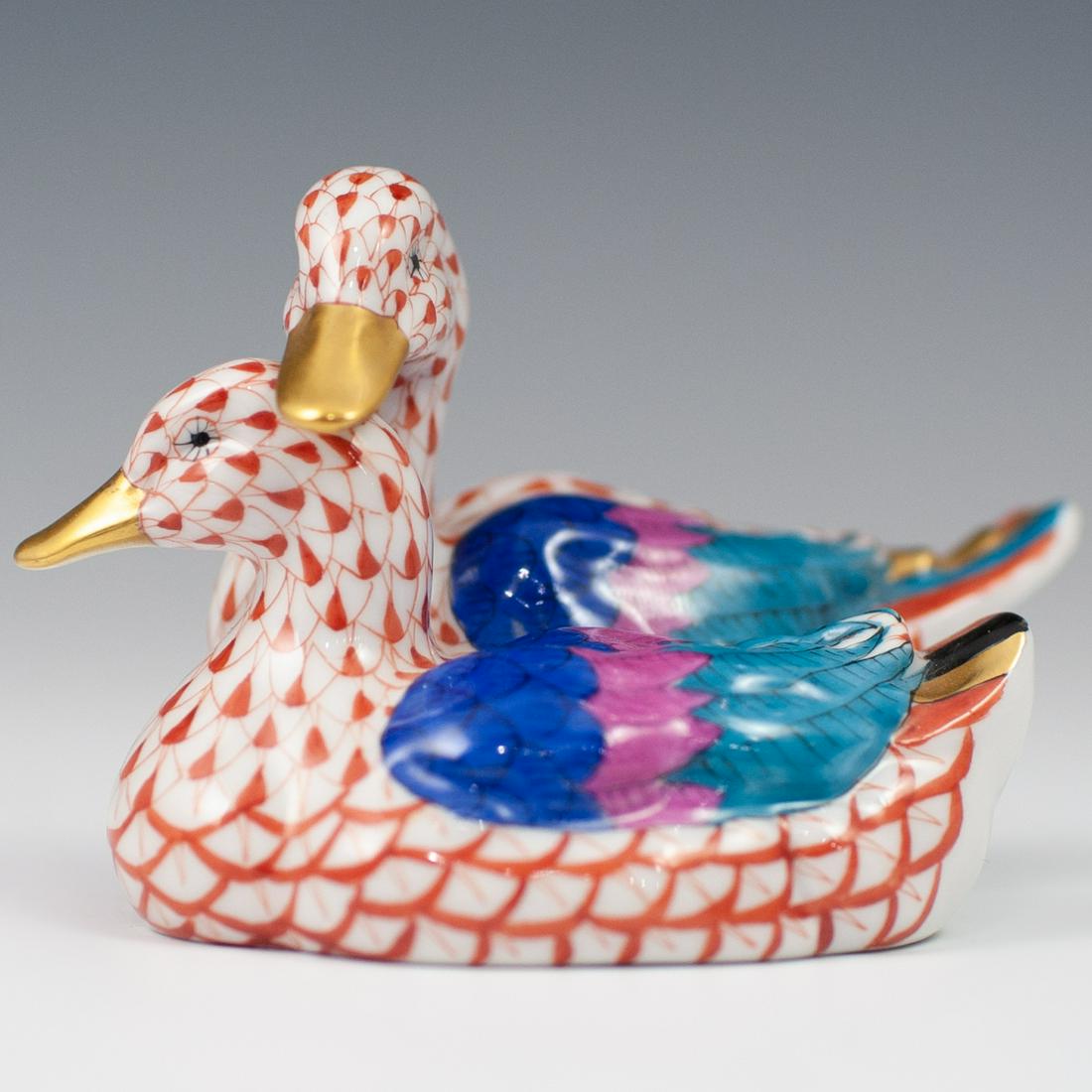 Herend Porcelain Fishnet Double Ducks (1 of 5)
