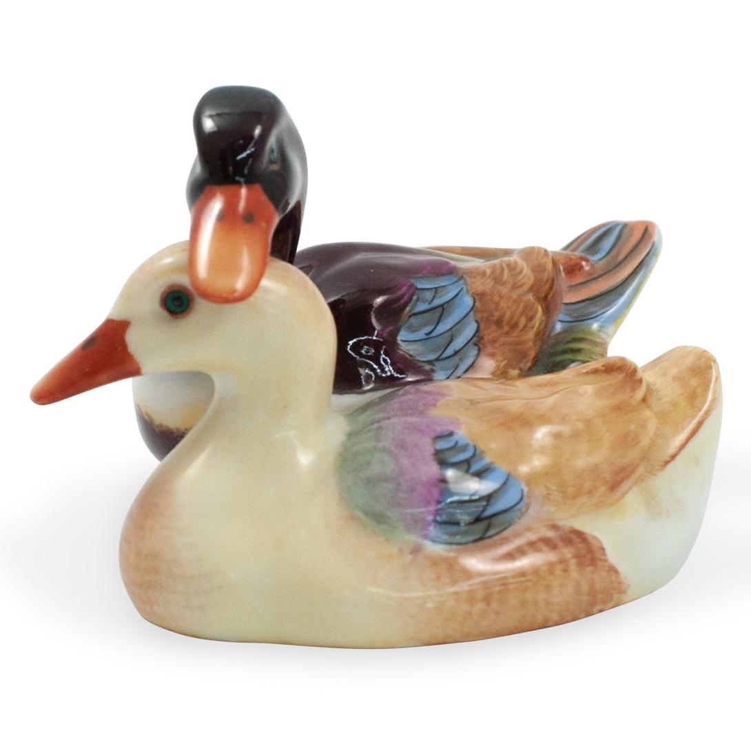 Herend Porcelain "Double Ducks" Figurine (1 of 2)