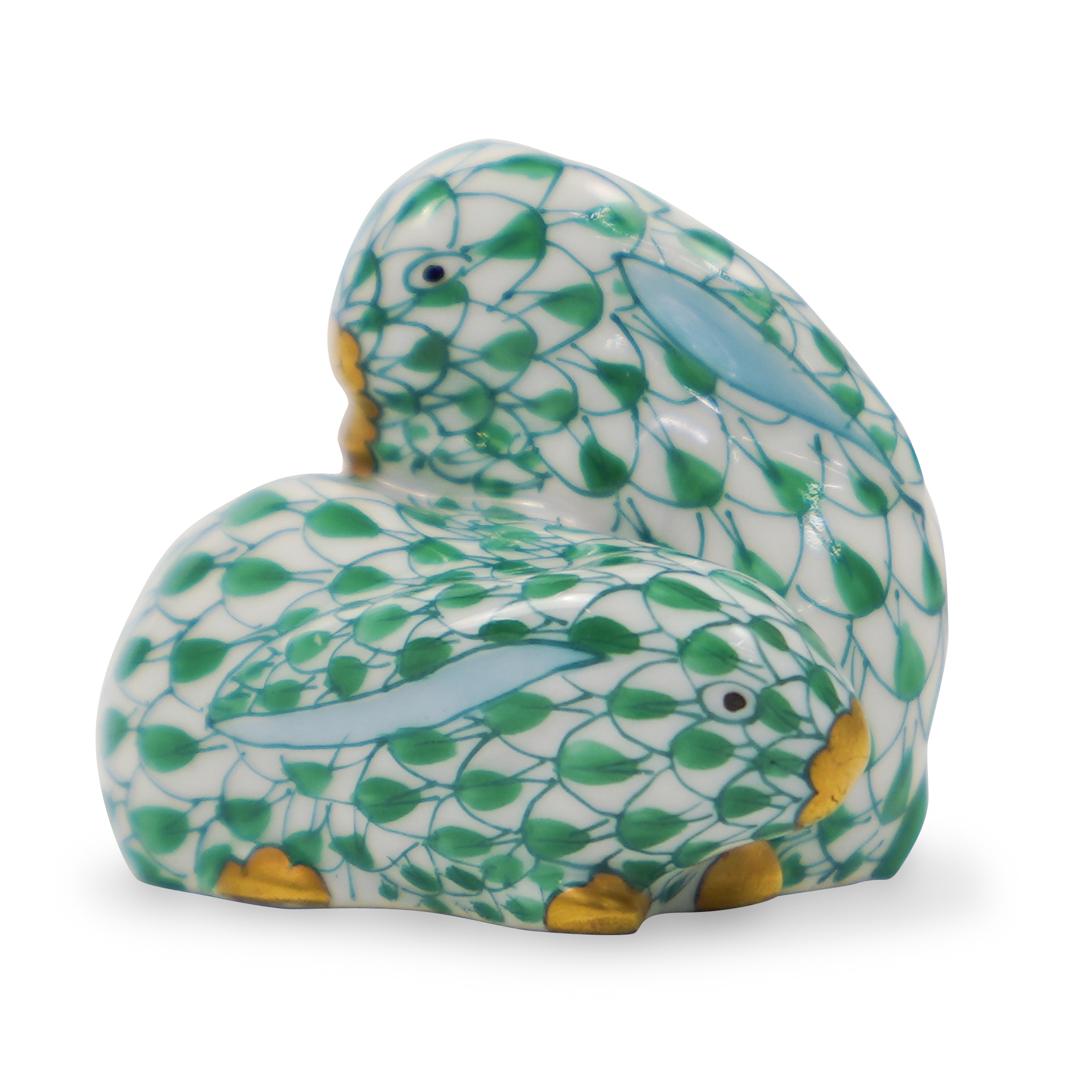 Herend Double Rabbit Figurine (1 of 2)