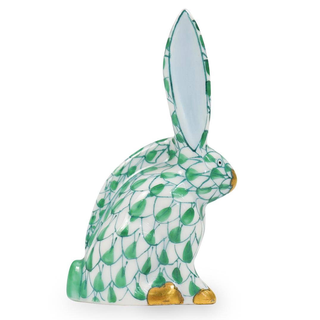 Herend Miniature Green Rabbit Figurine (1 of 3)