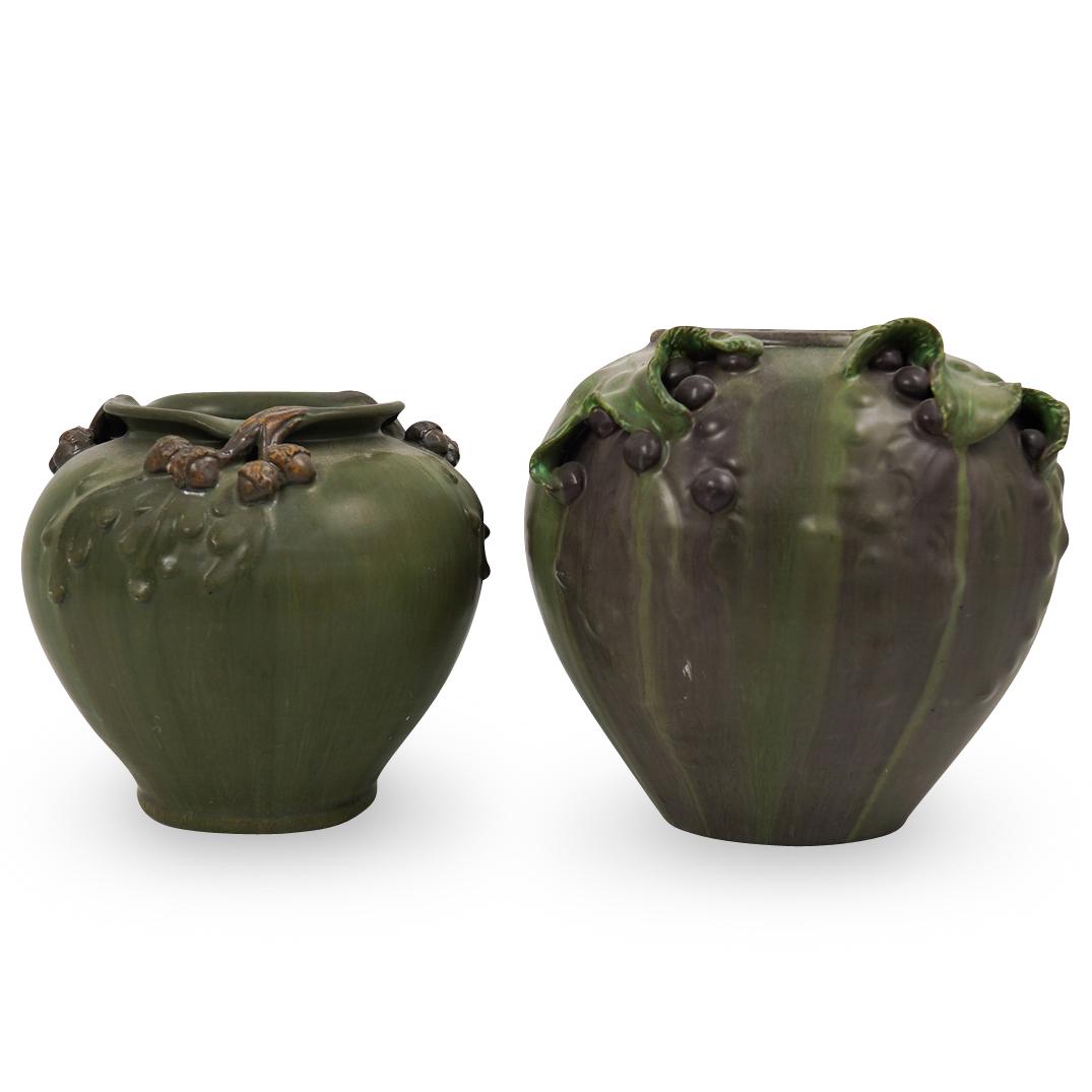 (2) Laura Klein Ephraim Faience Pottery Vases (1 of 4)