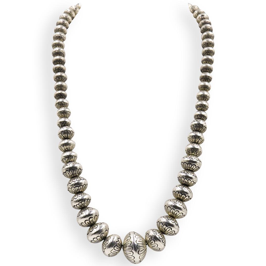 Sterling Silver Beaded Necklace (1 of 2)