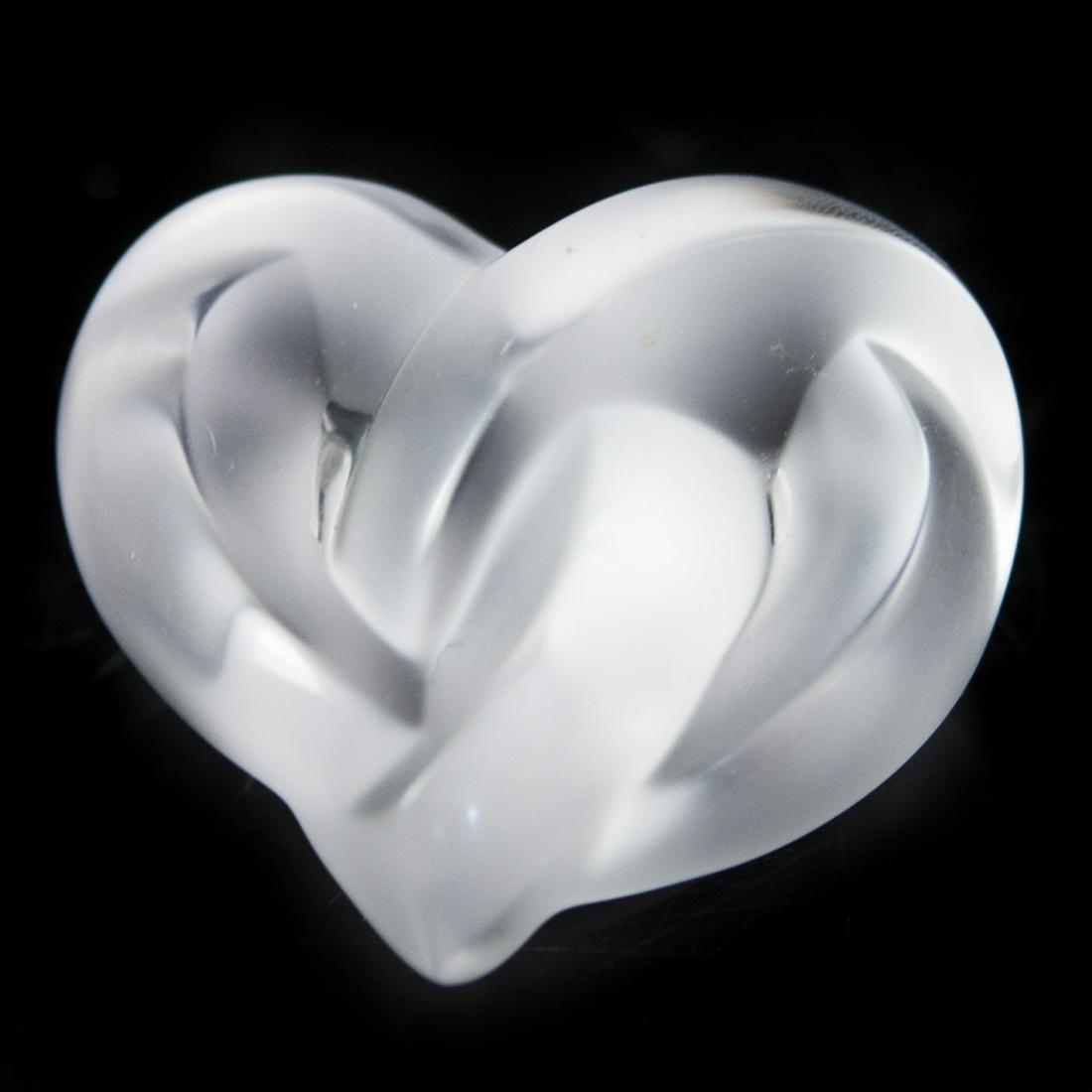 Lalique Crystal Heart Paperweight (1 of 4)