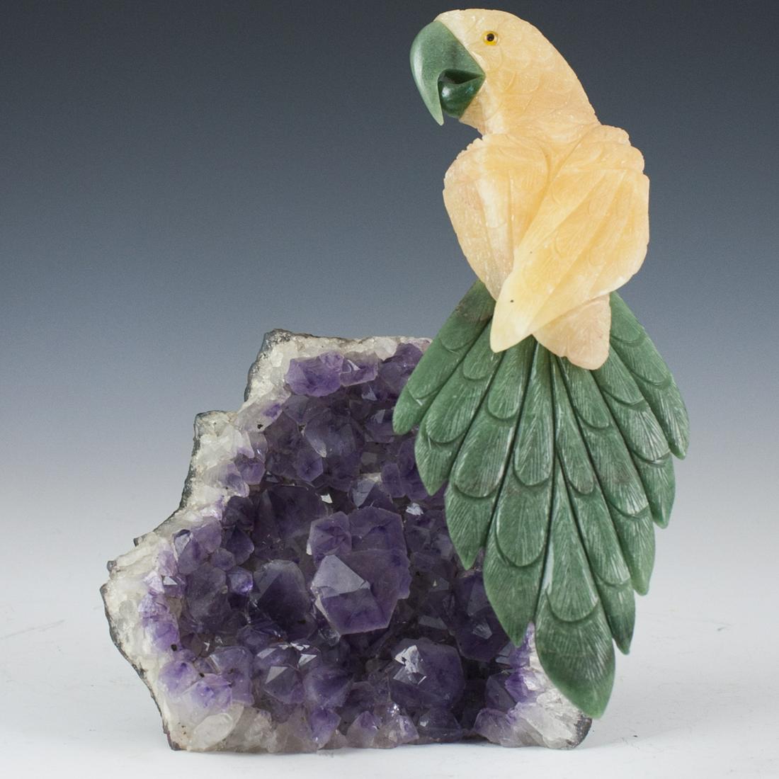 Semi Precious Stone Carved Parrot (1 of 5)