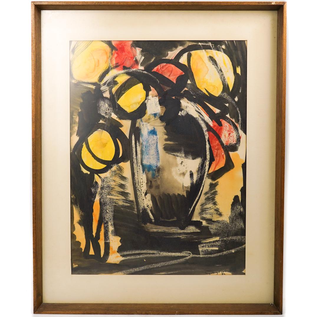 Signed Gouache on Paper (1 of 3)