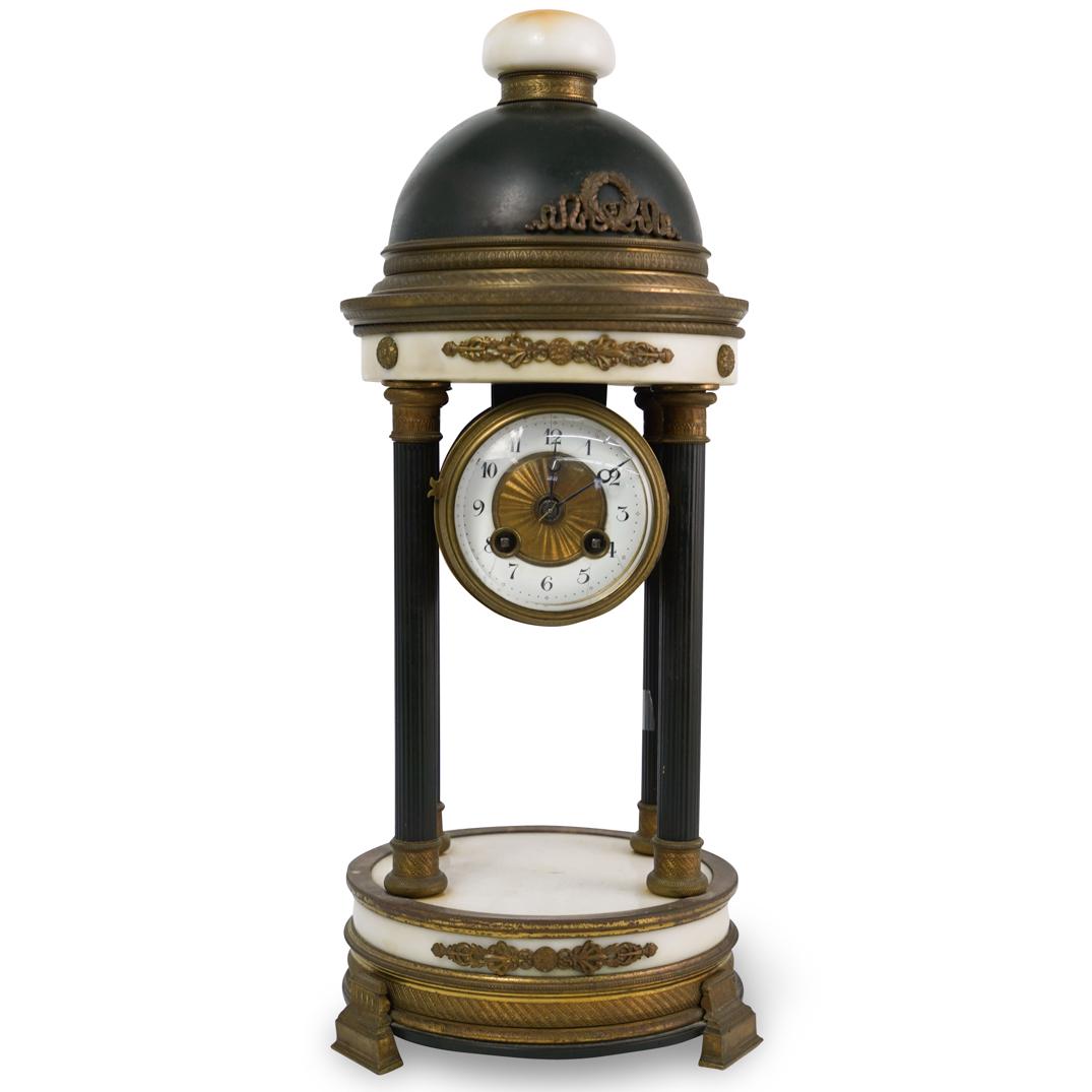 French Neoclassical Marble and Gilt Bronze Clock (1 of 9)
