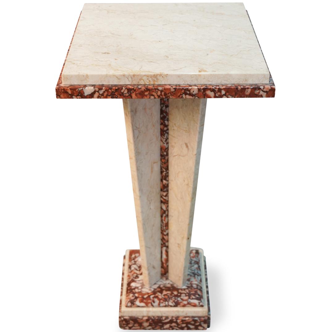 Art Deco Style White Marble Pedestal (1 of 5)