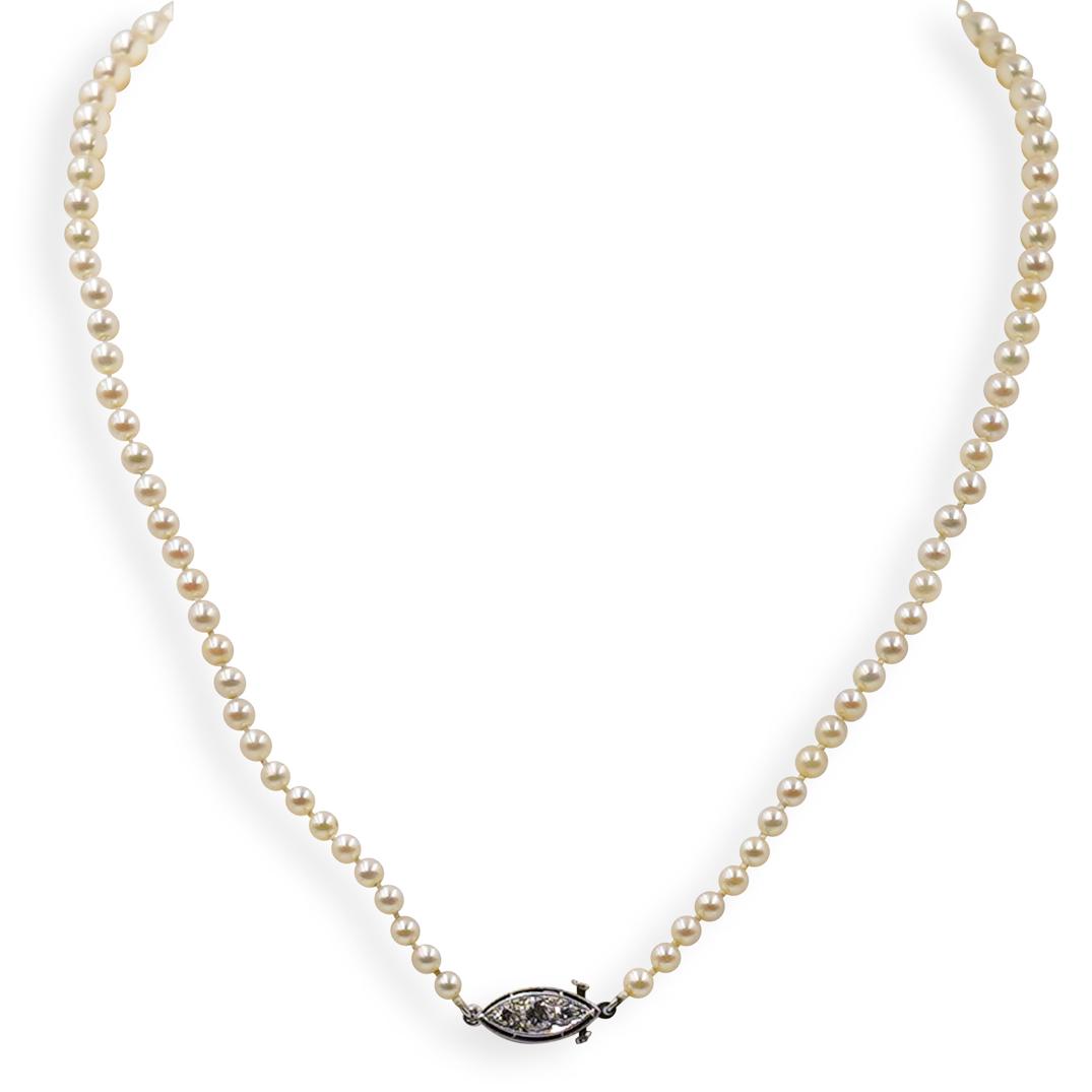 Diamond and Pearl Choker Necklace (1 of 7)