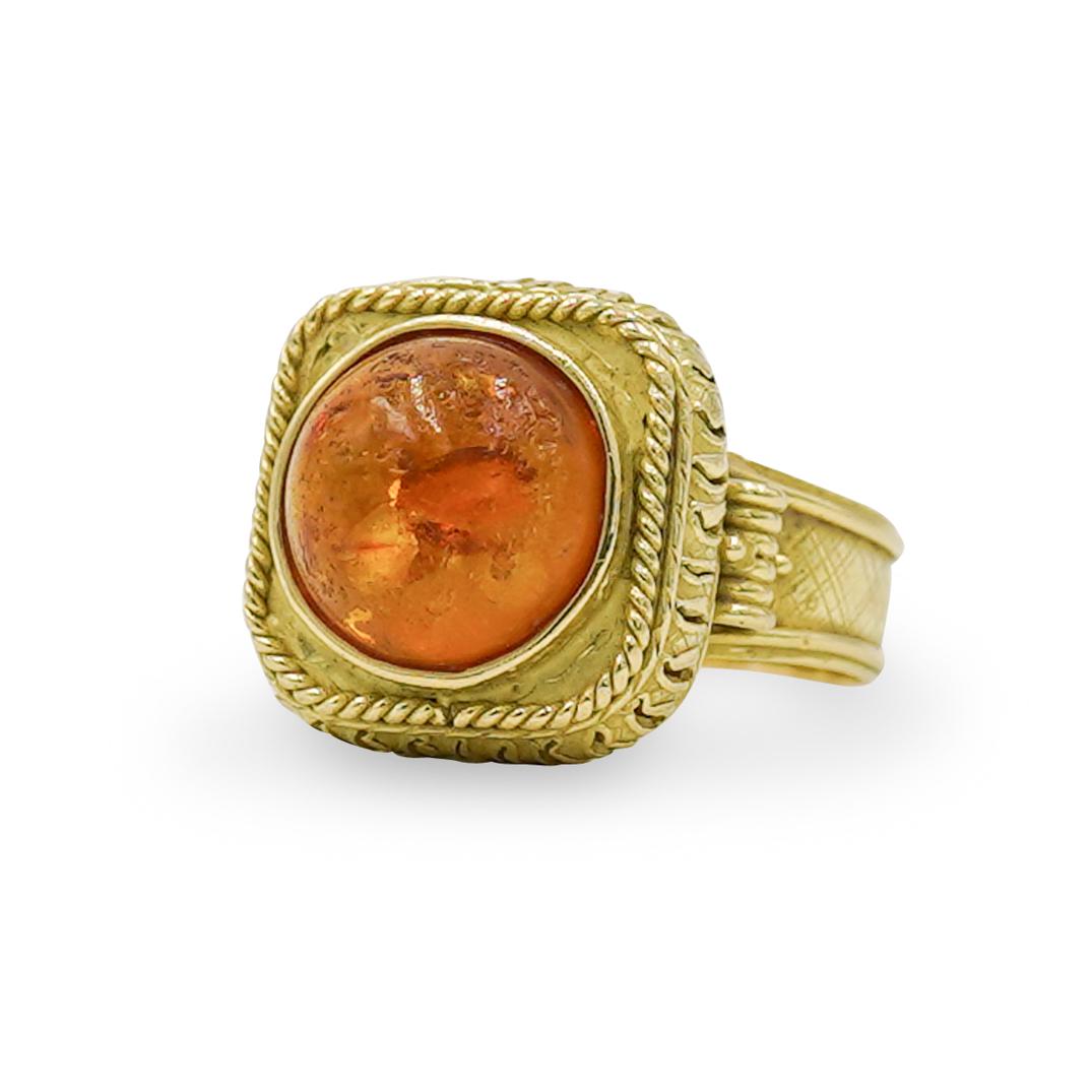 18k Gold and Amber Ring (1 of 4)