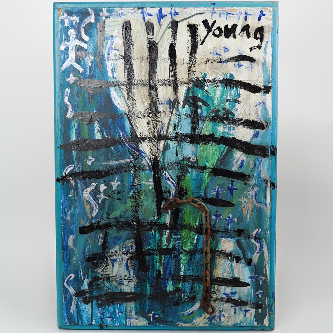 Purvis Young (American 1943-2010) Mixed Media (1 of 4)