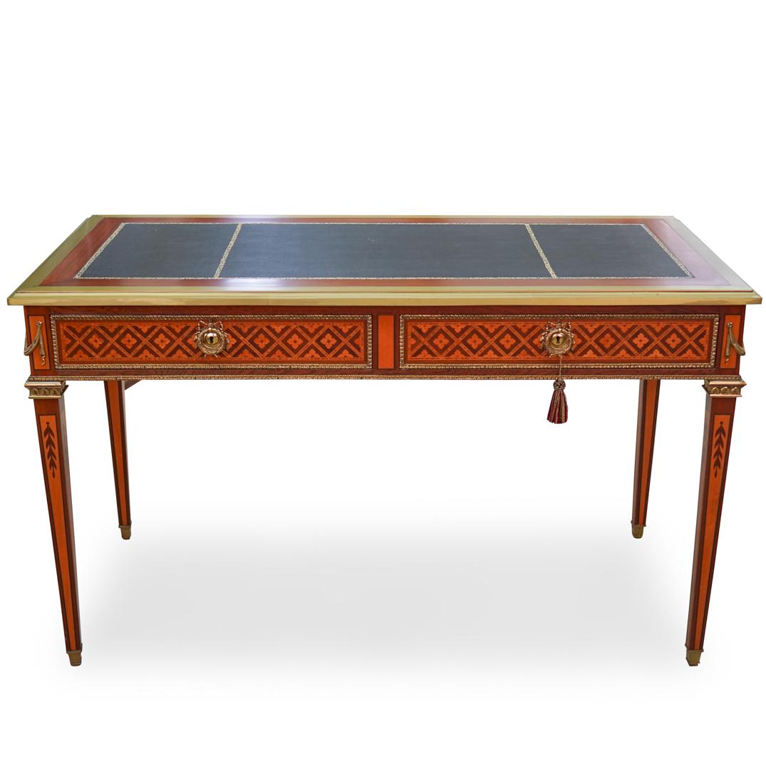 French Antique Marquetry Inlaid Desk (1 of 9)