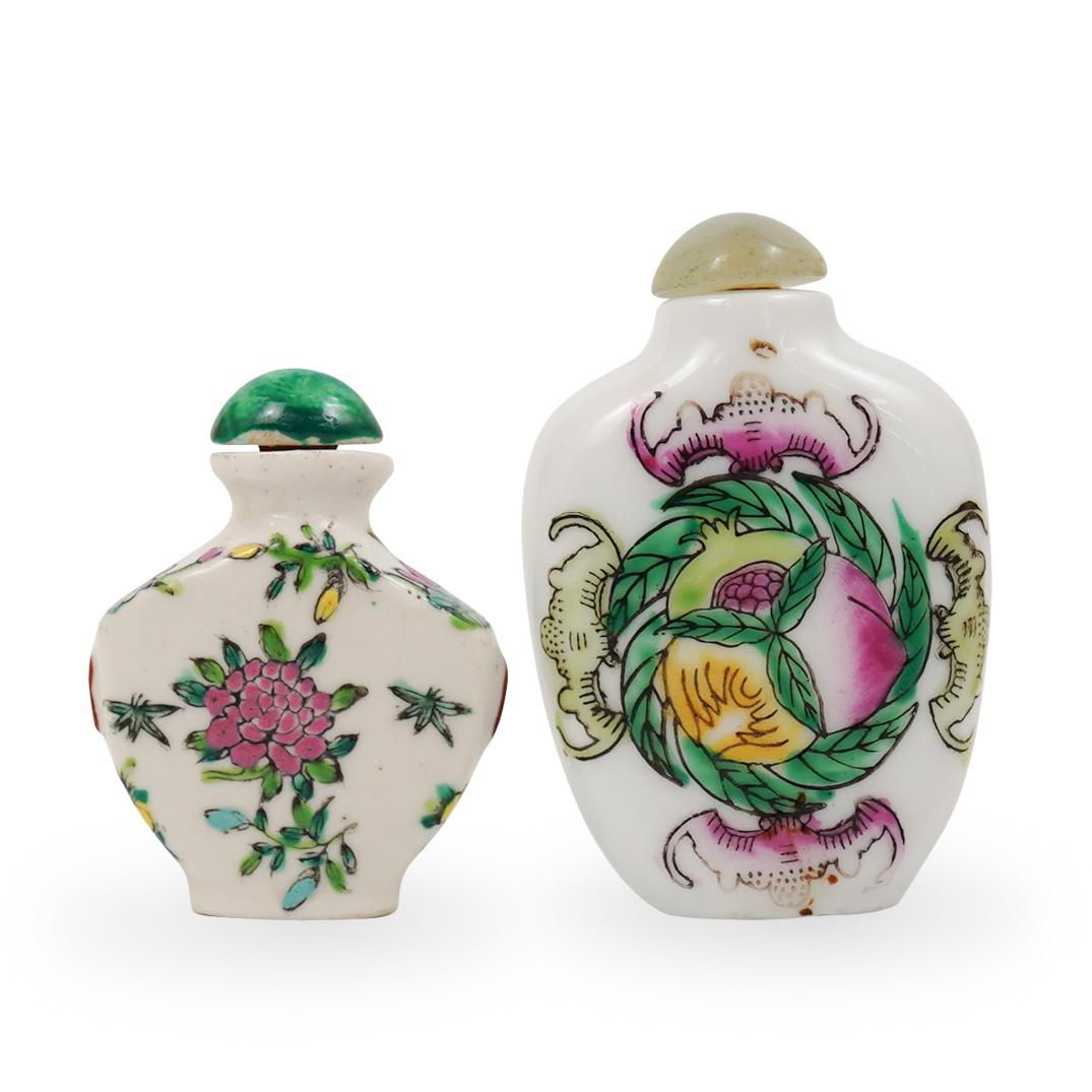 (2pc) Chinese Porcelain Snuff Bottles (1 of 4)