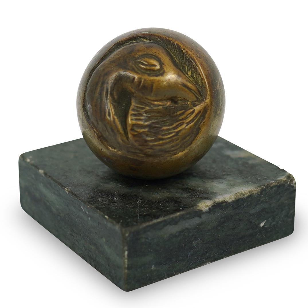 Figural Bronze Egg (1 of 2)