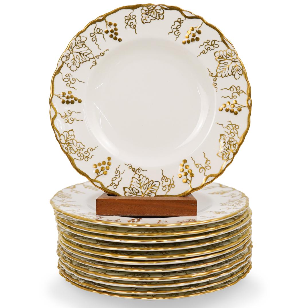 (12 pc) Royal Crown Derby Porcelain Plates (1 of 3)