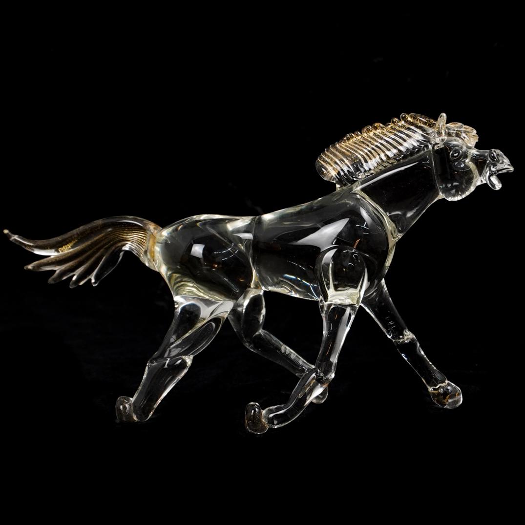 Signed Murano Horse Sculpture (1 of 5)