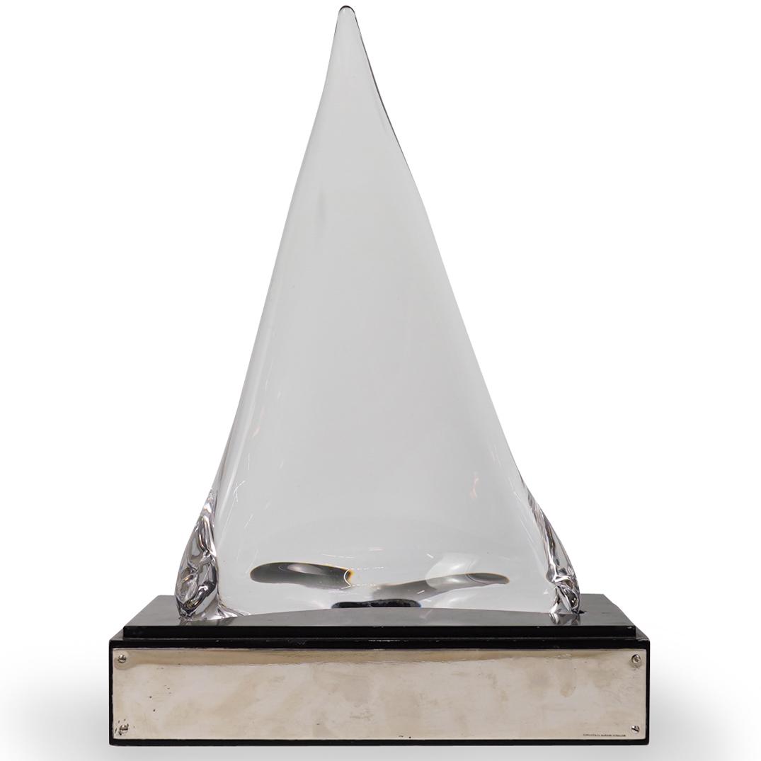 Art Glass Sculpture wth Sterling Tiffany Base (1 of 4)