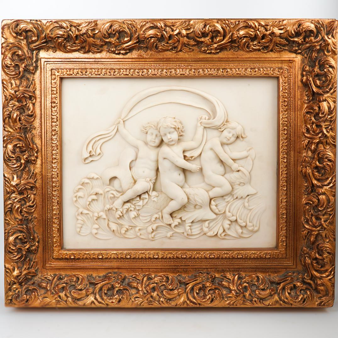 Framed Bisque Porcelain Plaque (1 of 5)