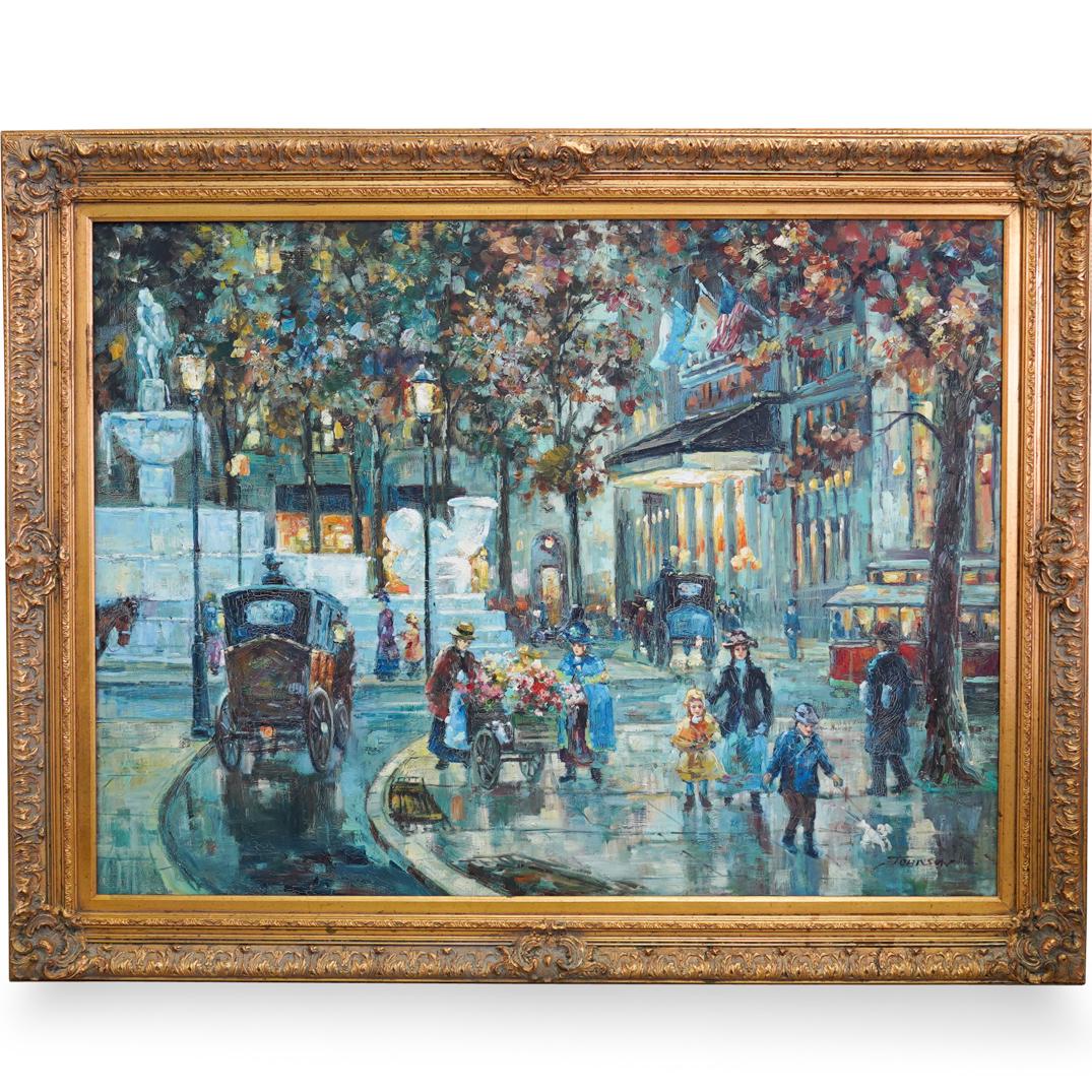 Signed Oil on Canvas Cityspace (1 of 5)