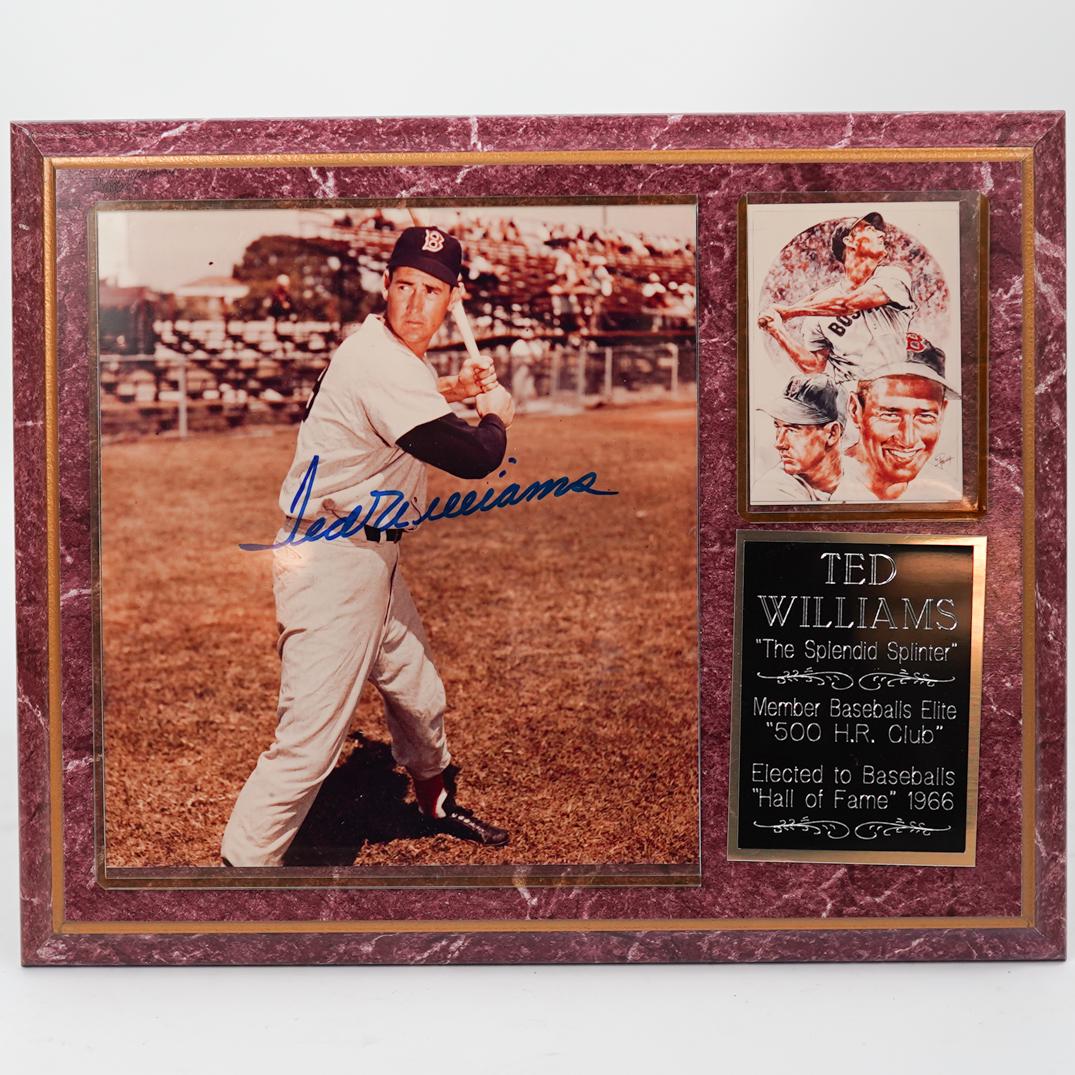 Ted Williams Autographed Plaque (1 of 3)