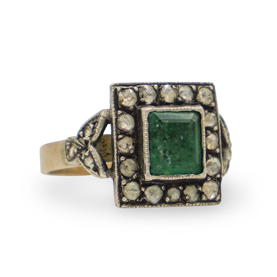 14k Gold, Emerald and Diamond Ring (1 of 4)