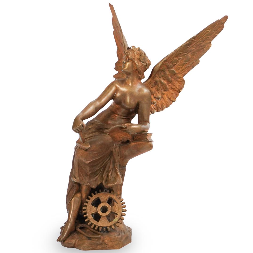 Signed Bronze Angel With Hammer (1 of 5)