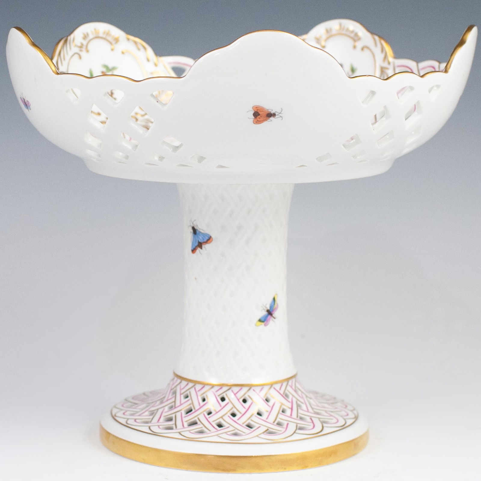Herend "Rothschild" Reticulated Porcelain Compote (1 of 7)