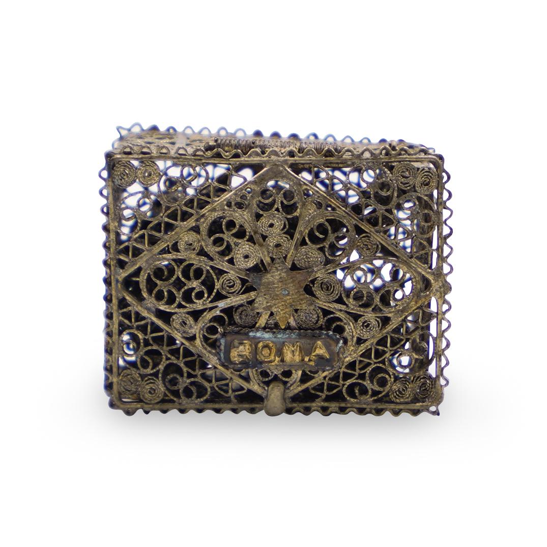 Italian 800 Silver Filigree Box (1 of 3)