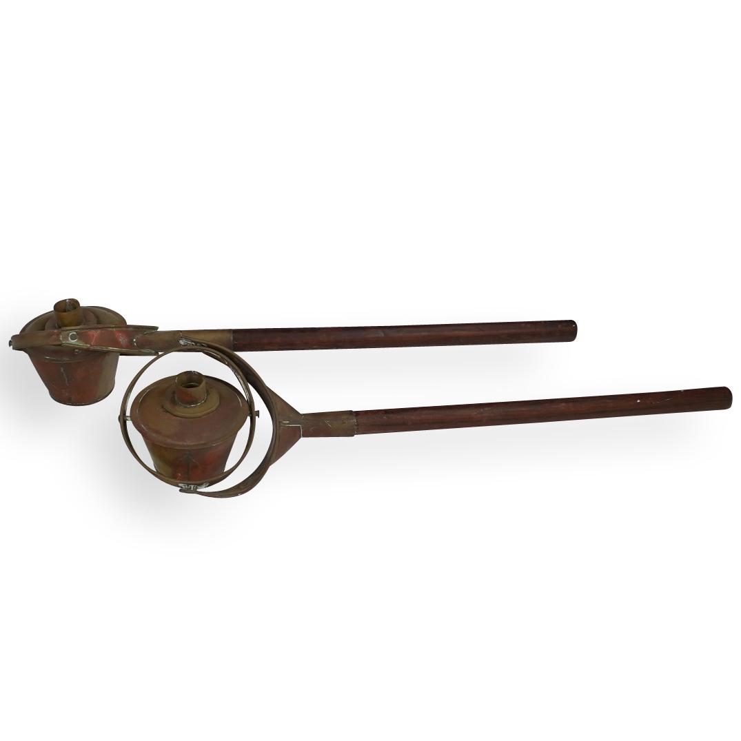 (2 Pc) Antique Brass Hand Torches (1 of 5)