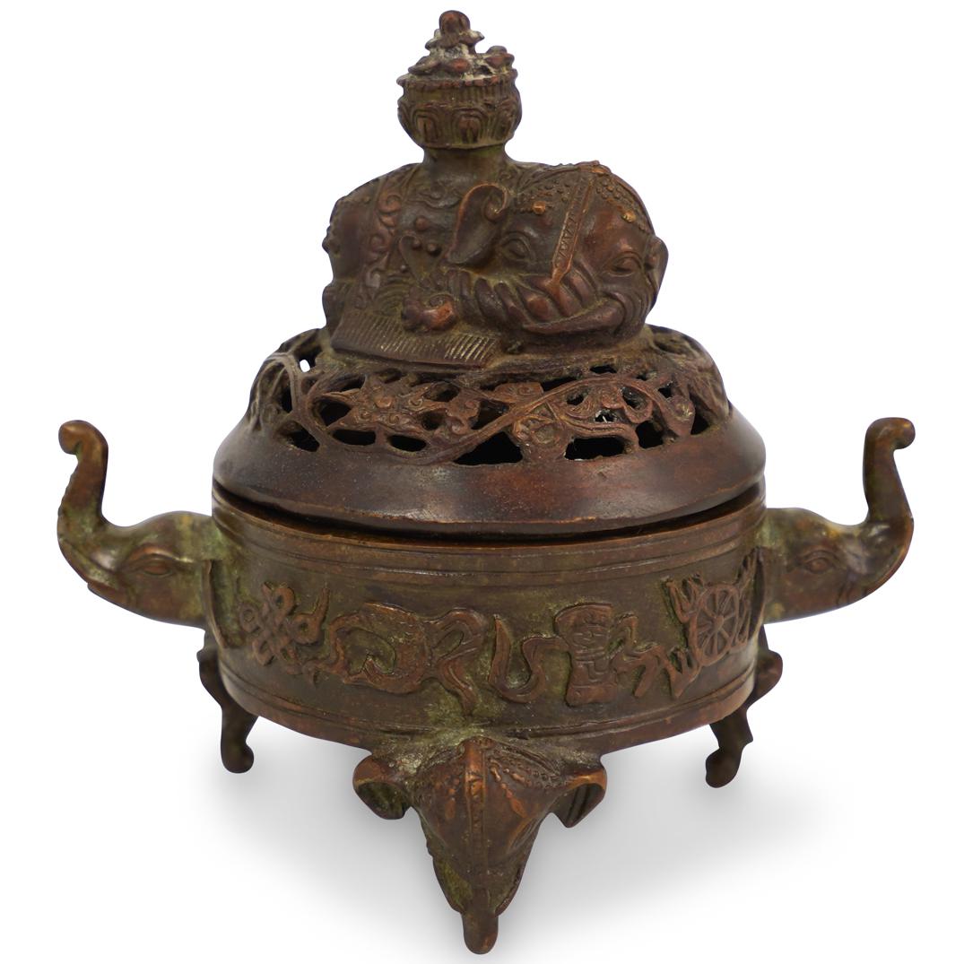 Bronze Figural Incense Burner (1 of 6)