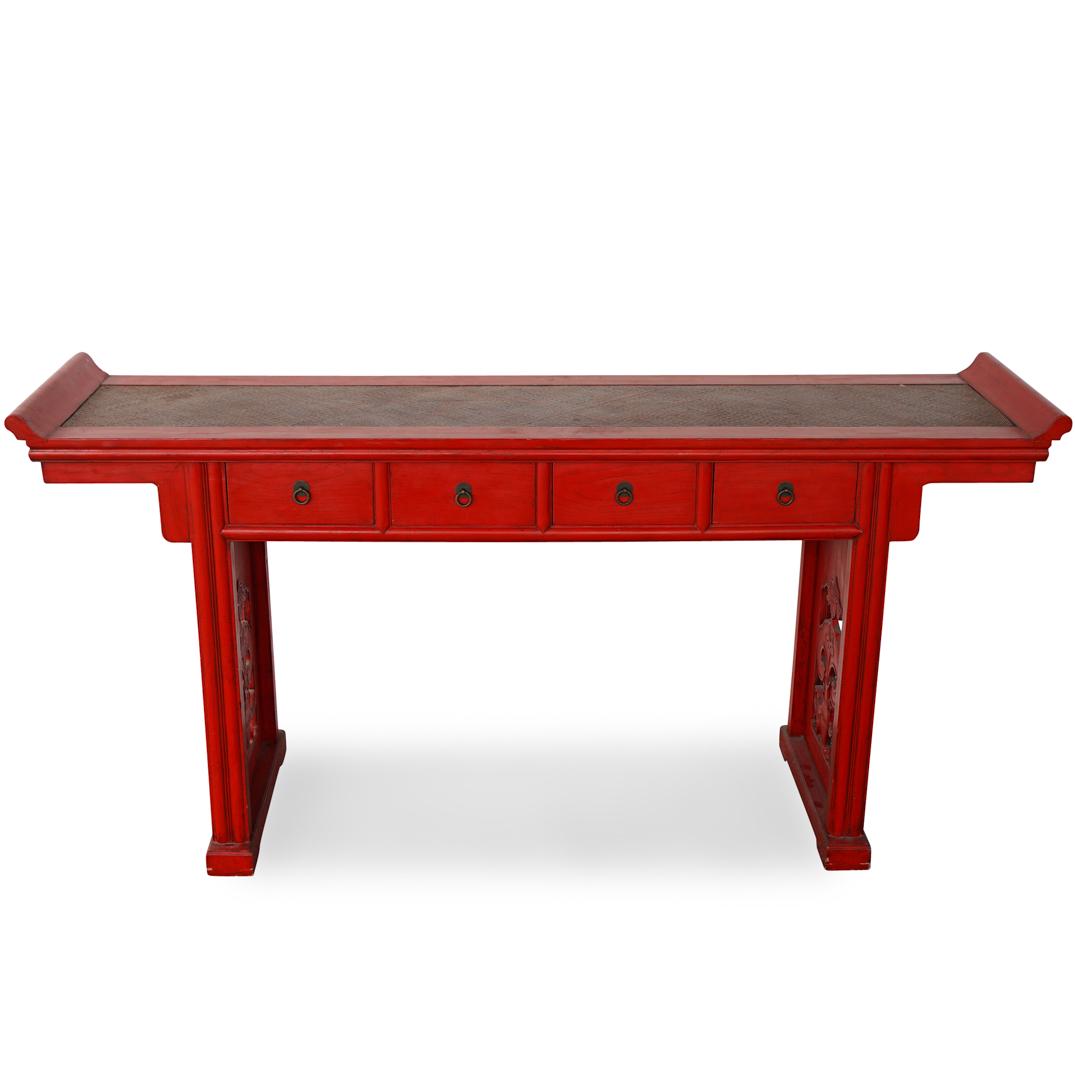 Chinese Red Lacquered Altar Table (1 of 5)