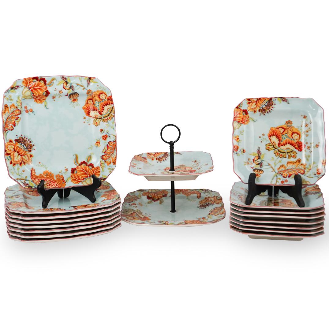 (17 Pc) 222 Fifth Square China Set (1 of 5)