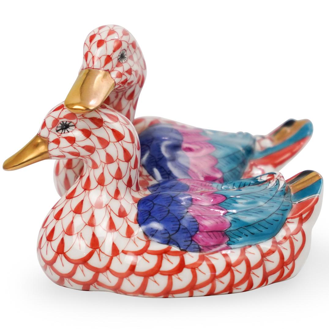 Herend Porcelain Fishnet Double Ducks (1 of 4)