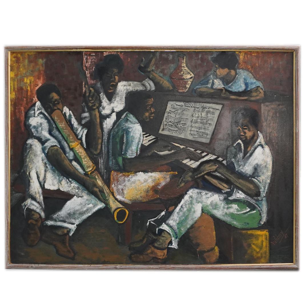Nehemy Jean (Haitian, b. 1931) Oil Painting (1 of 5)