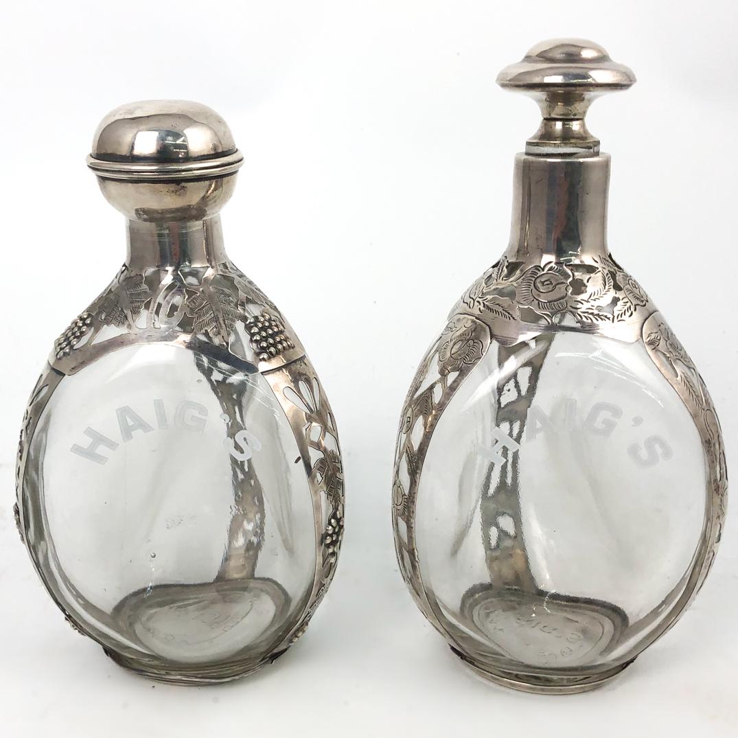 (2 Pc) Haig Sterling Glass Bottles (1 of 3)