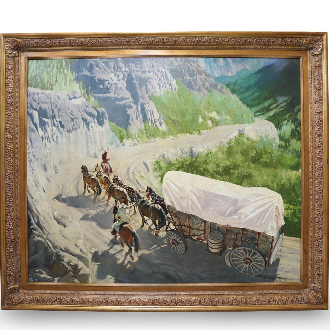 Oleg Stavrowsky (American, b. 1927) Oil on Canvas (1 of 6)