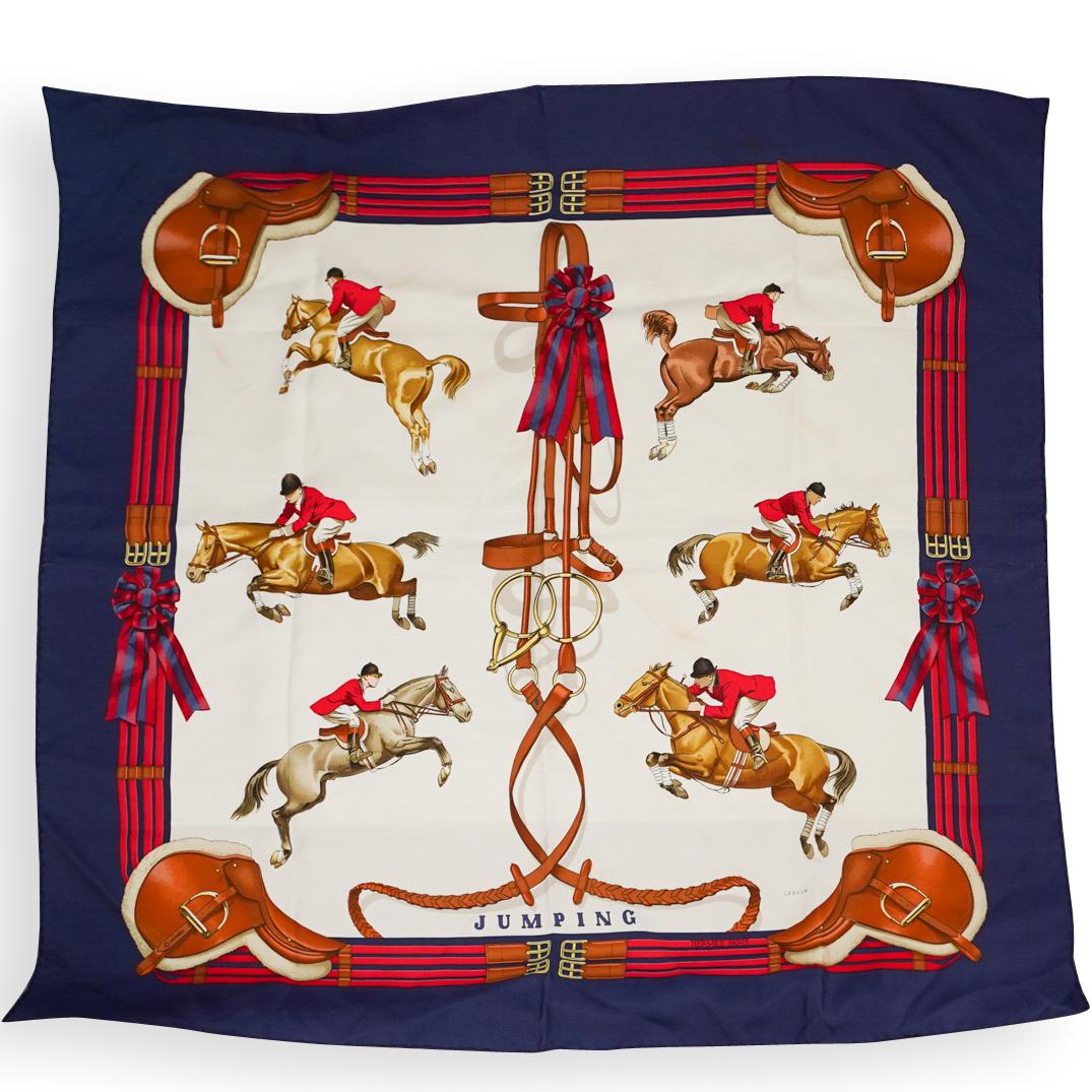 Hermes Silk Jumping Horse Scarf (1 of 5)