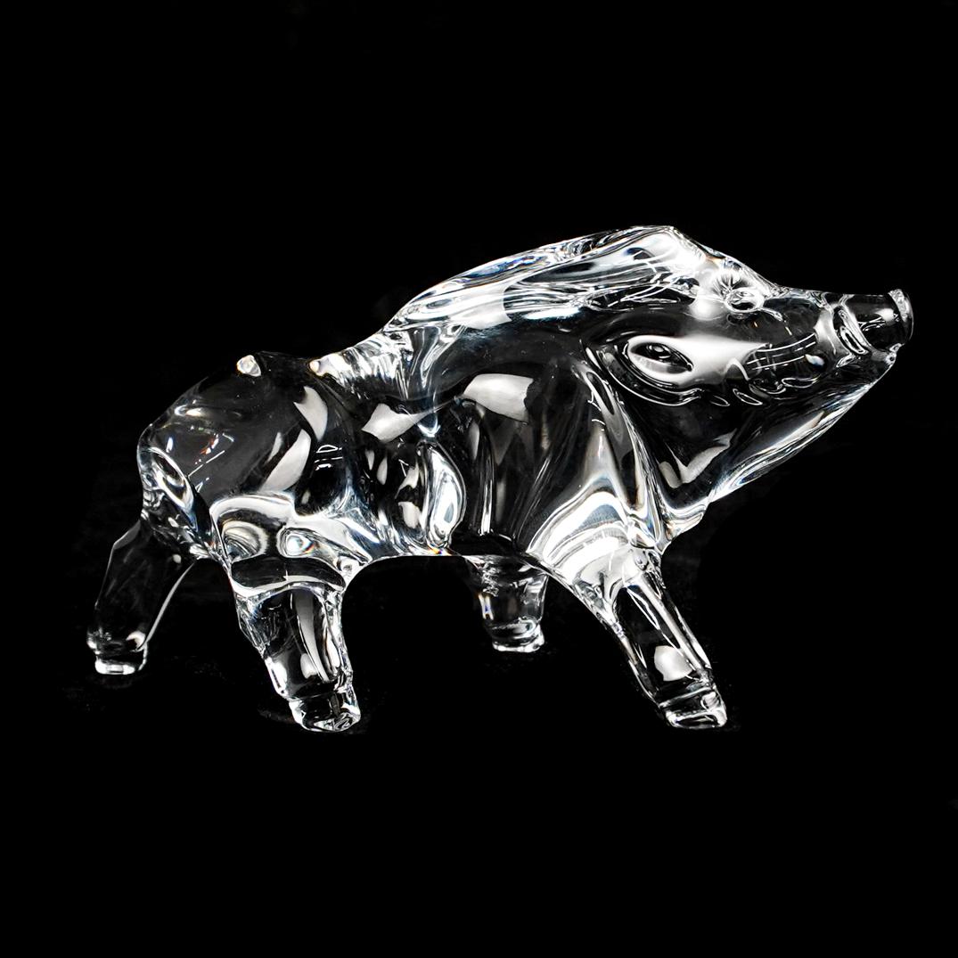 Baccarat Crystal HogPaperweight (1 of 3)