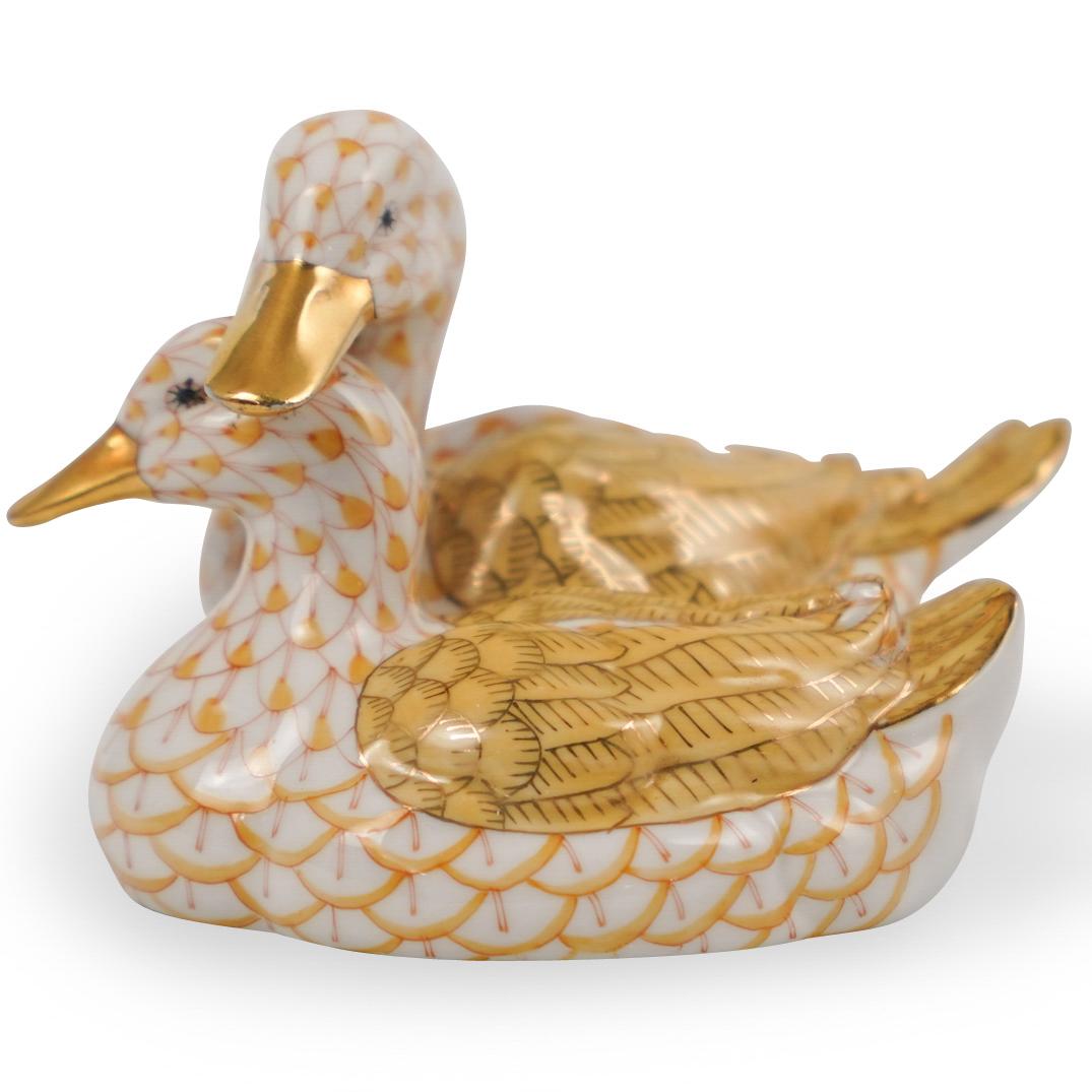 Herend Porcelain Double Duck Figurine (1 of 4)