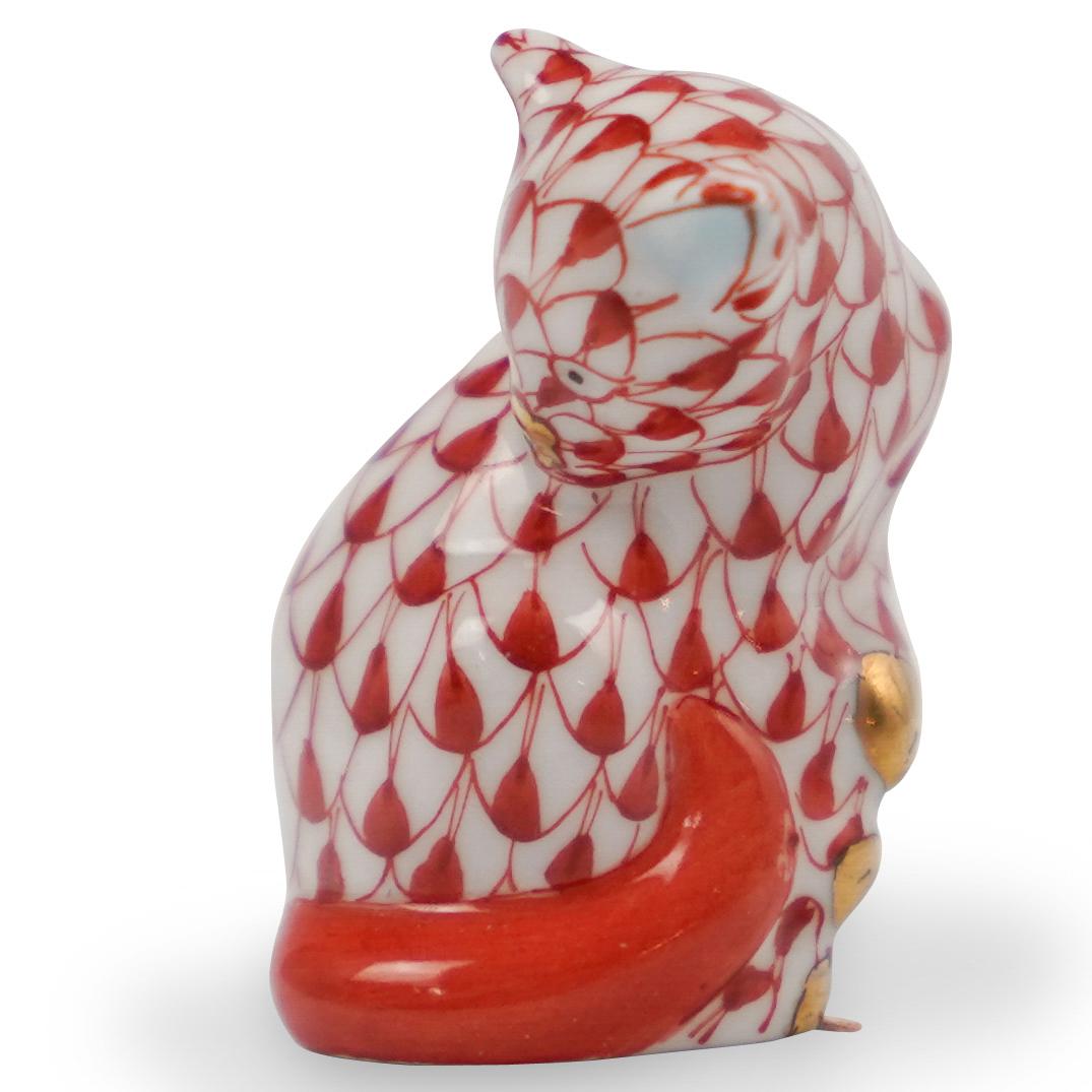 Miniature Herend Porcelain Fishnet Cat (1 of 3)
