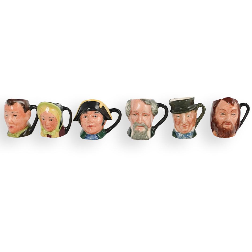 (6 Pc) Miniature Royal Doulton Toby Jugs (1 of 3)