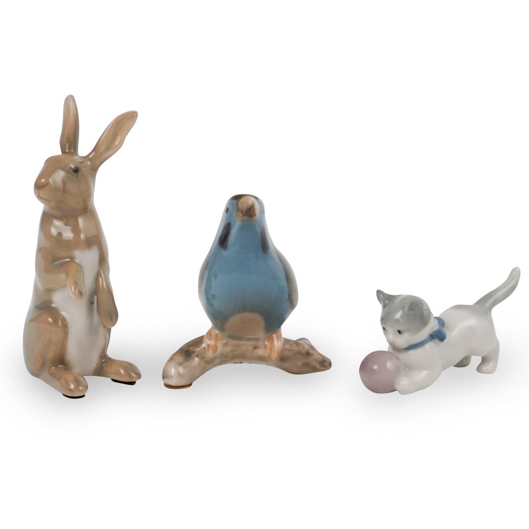 (3 Pc) Porcelain Animal Figurines (1 of 5)