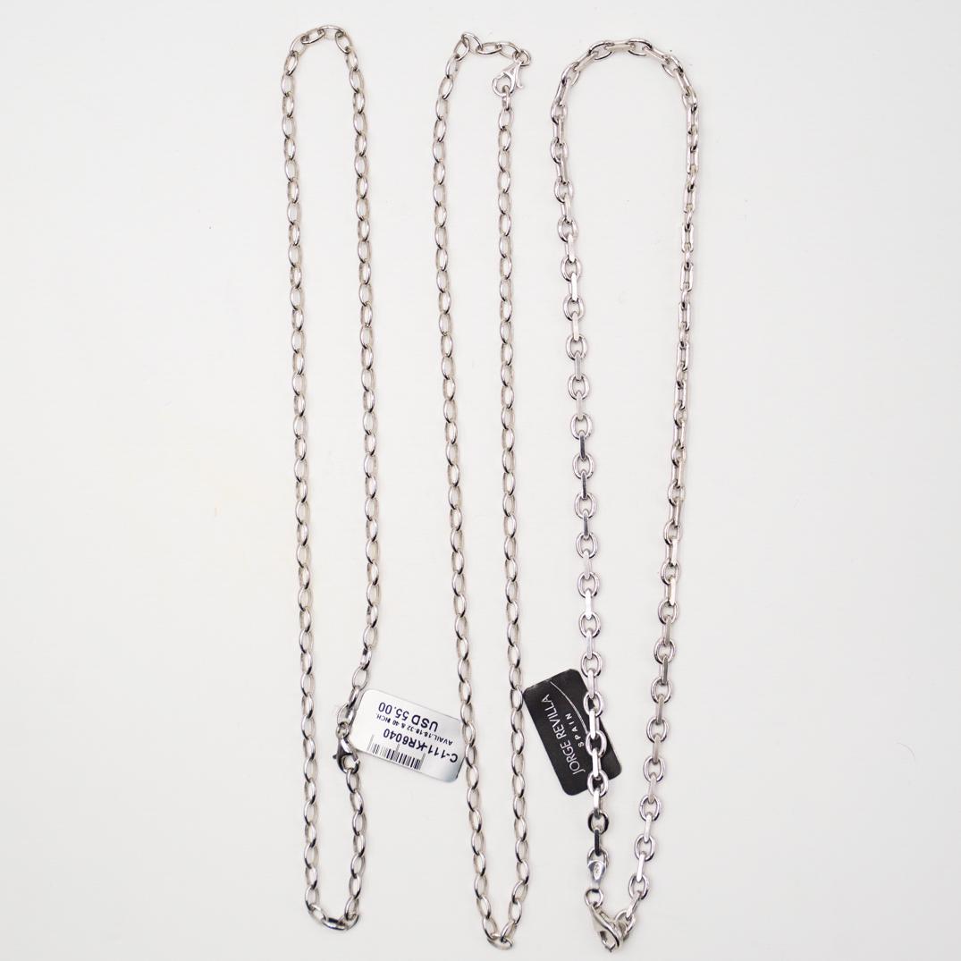 (3 Pc) Sterling Silver Chains (1 of 4)